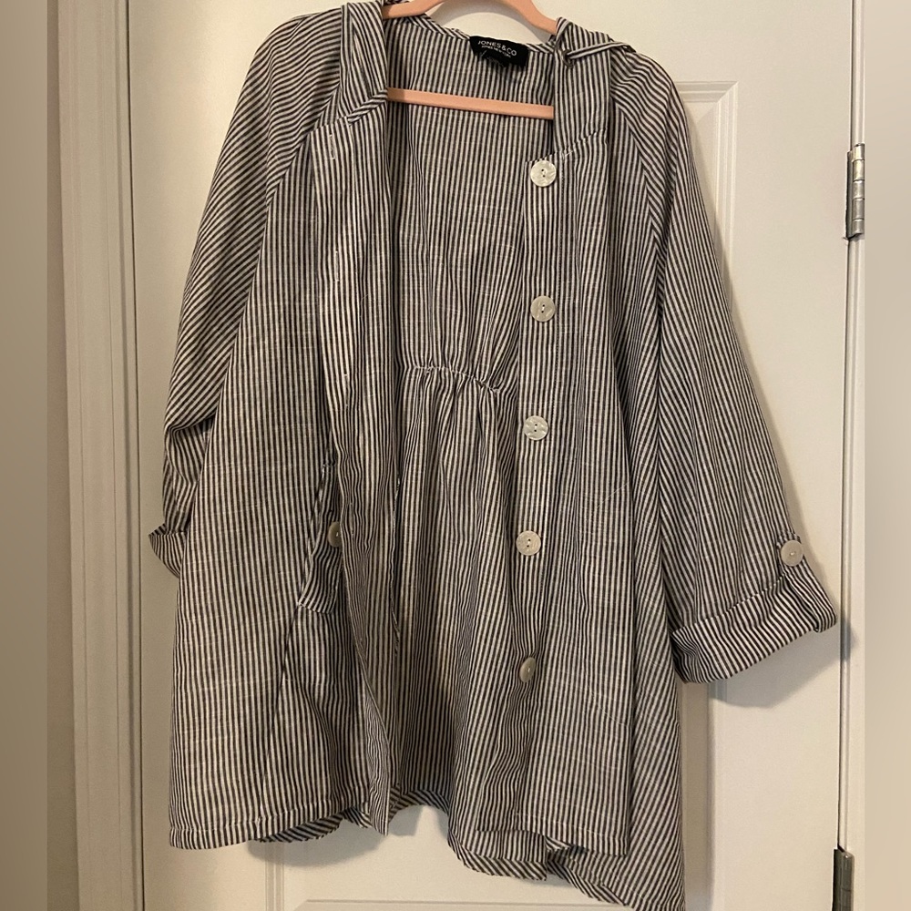 Jones & Co Striped Linen Jacket